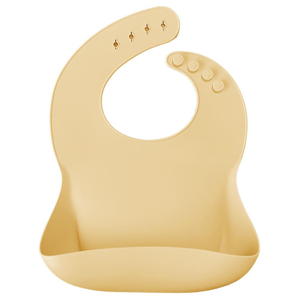 Minikoioi - Silicone Bib w/ Kangaroo Pocket - Mellow Yellow