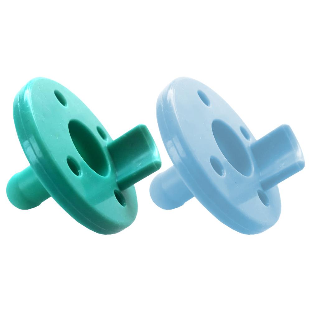 Minikoioi - Silicone Basics Soother - Pack of 2 - Green/Blue