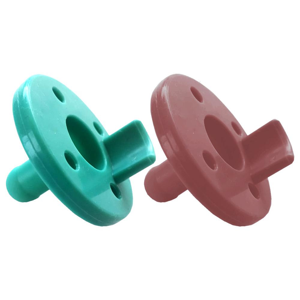 Minikoioi - Silicone Basics Soother - Pack of 2 - Green/Rose