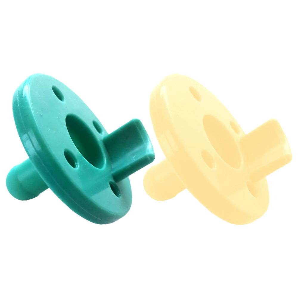 Minikoioi - Silicone Basics Soother - Pack of 2 - Green/Yellow