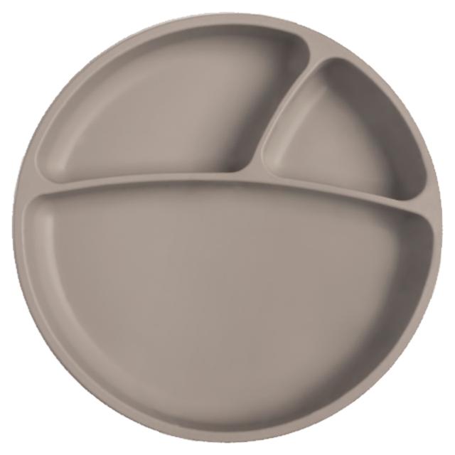 Minikoioi - Silicone Portions Plate - Grey - SW1hZ2U6NjUzMTIy