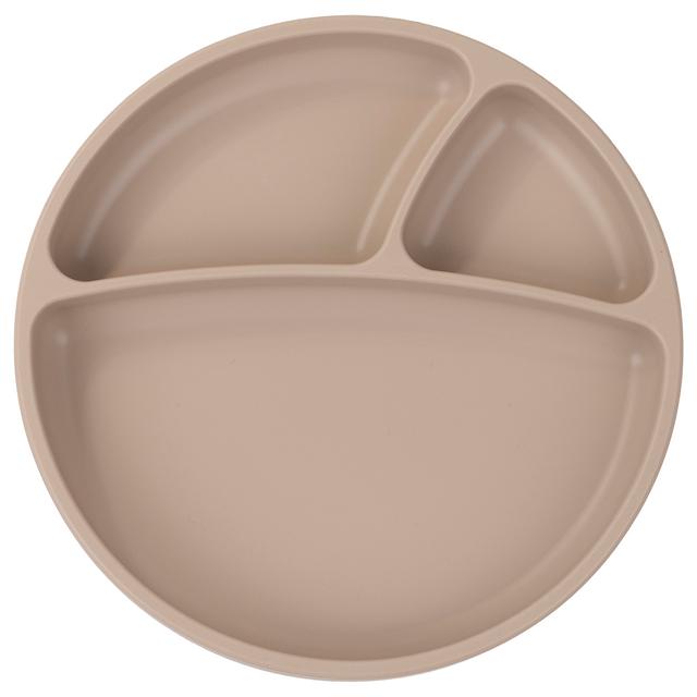 صحن اطفال (صحن مقسم) سيليكون - بيج Minikoioi Silicone Portions Plate - SW1hZ2U6NjUzMTQx