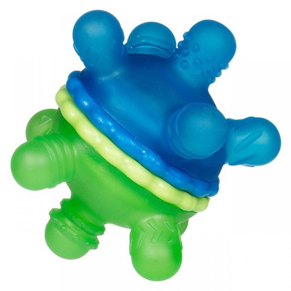 كرة عضاضة و خشخاشة أزرق و أخضر مونشكين Twisty Teether Ball - Blue & Green - Munchkin