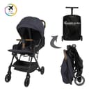 عربة اطفال قابلة للطي - رمادي غامق Robin Travel Stroller - Bumble & Bird