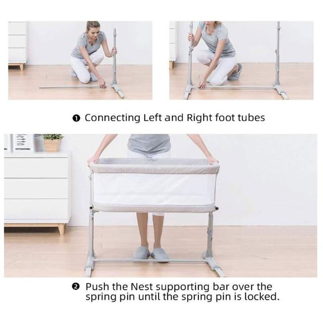 سرير للأطفال قابل للتعديل Adjustable Bedside Bassinet - Bumble & Bird - SW1hZ2U6NjU0MDY5