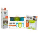 حزمة رضاعة أطفال بون 8 أونصة عدد 3 مع حلمات و عدة تنظيف  Boon - Nursh Baby Bottle Set - SW1hZ2U6NjY0Njgz