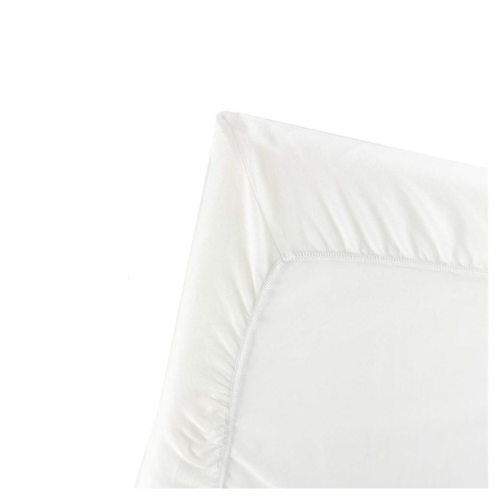 BABYBJORN - Organic Travel Cot Fitted Sheet Light - White