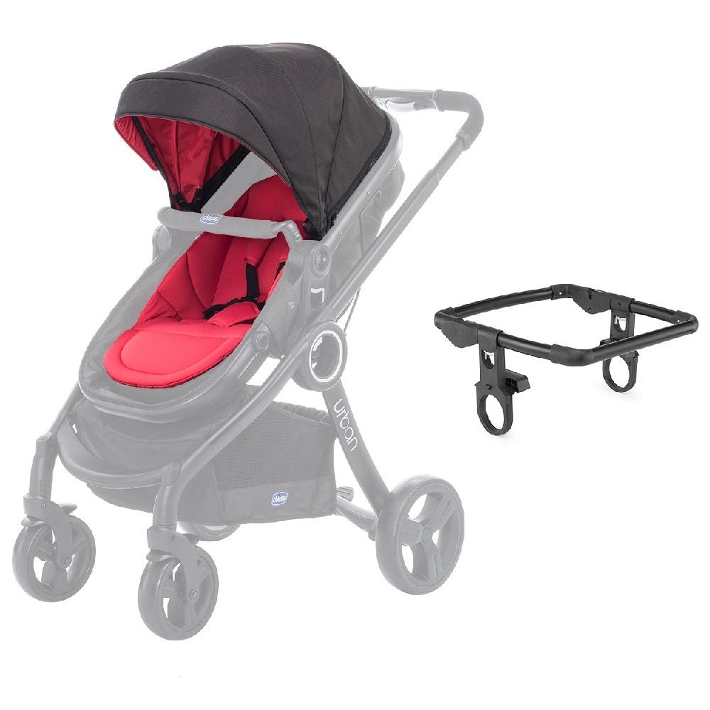 مجموعة عربة الاطفال شيكو Chicco Urban Stroller Color Pack + Chicco Adaptor Key Fit/Auto-Fix Urban Stroller