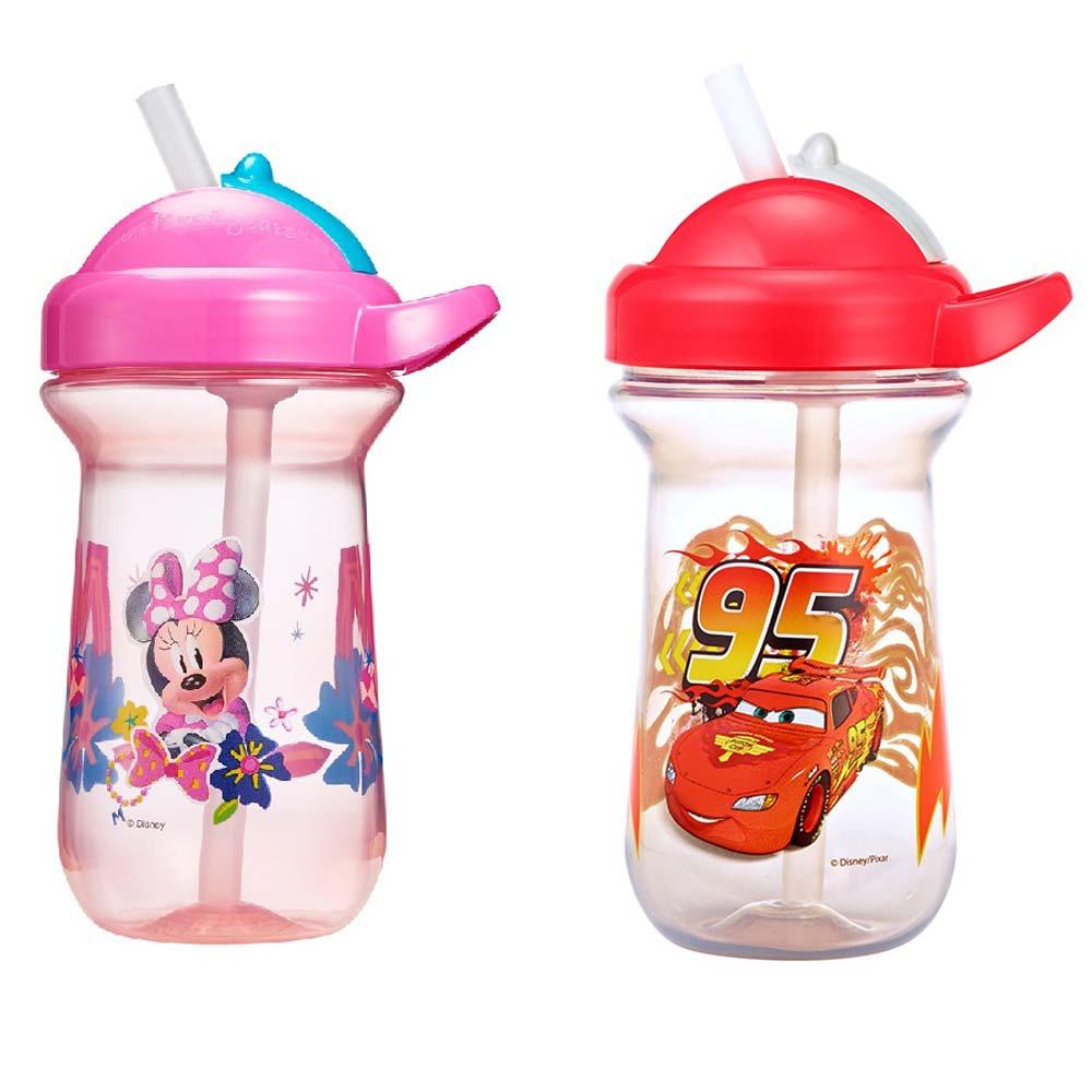 كوب الأطفال ضد الإنسكاب 300ml حزمة 2في1  Flip-Top Straw Cup - The First Years