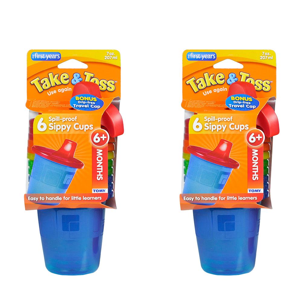 The First Years Take & Toss Spill-Proof Cups 7oz. - Bundle of 2