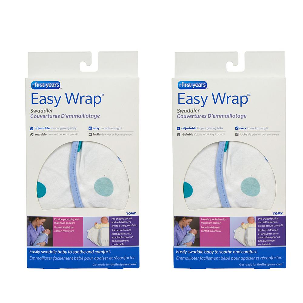 The First Years - Easy Wrap Swaddler, Boy - Bundle of 2