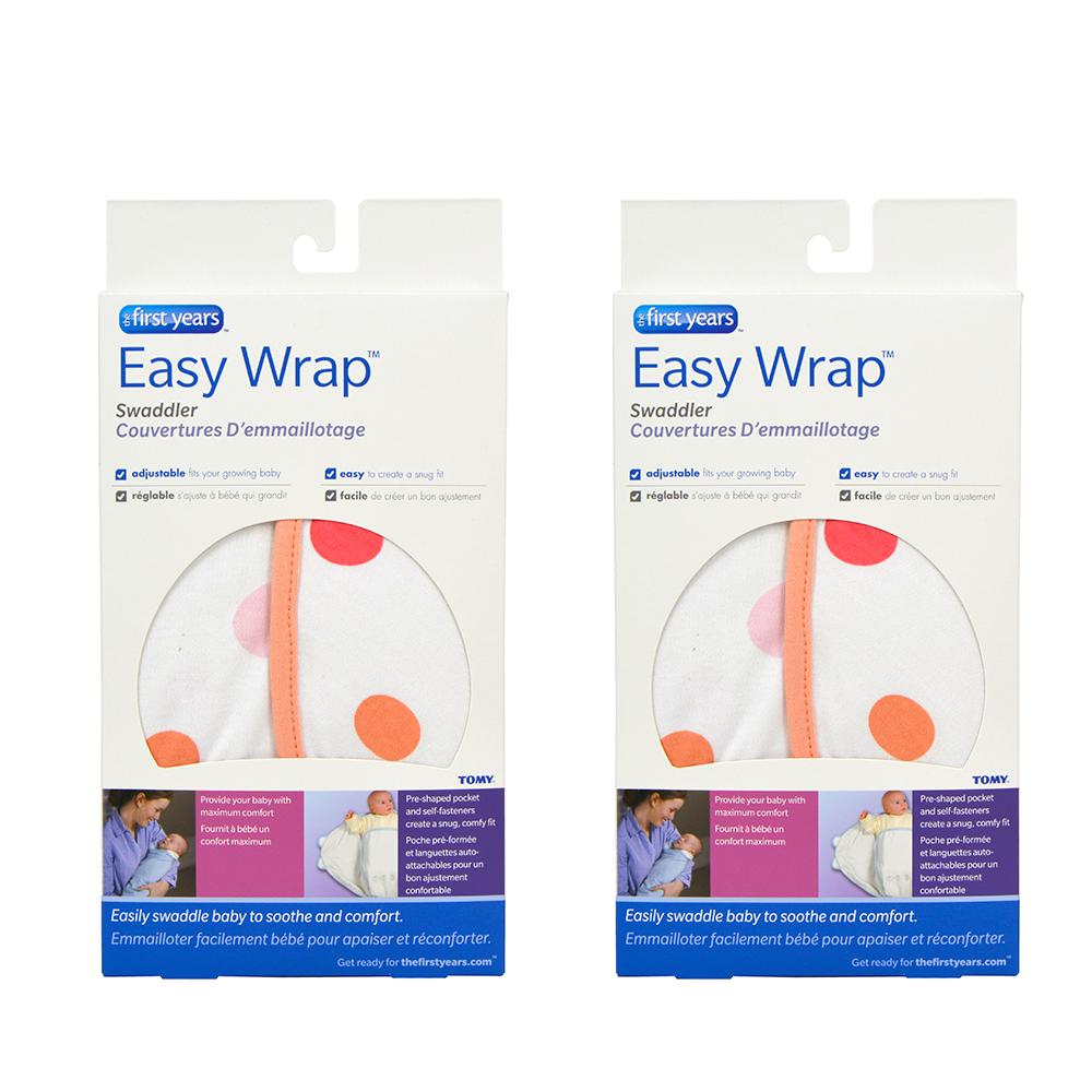 قماط أطفال حزمة 2في1 أحمر Easy Wrap Swaddler - The First Years