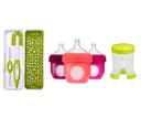 حزمة رضاعة أطفال بون 4 أونصة عدد 3 مع حلمات و عدة تنظيف  Boon - Nursh Baby Bottle Set