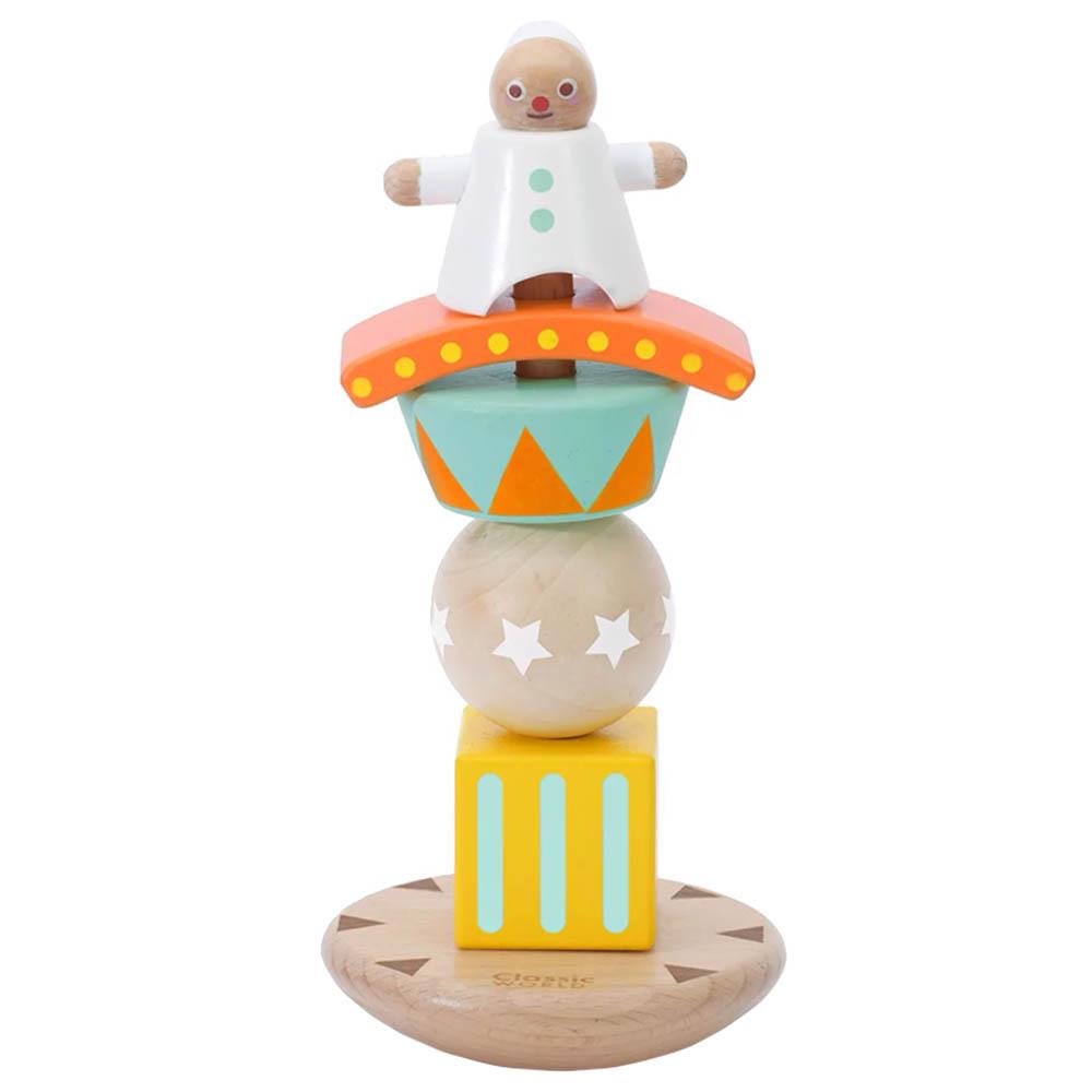 لعبة توازن المهرج للاطفال كلاسيك وورلد خشب classic world stacking balancing clown