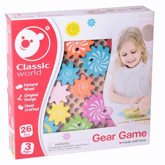 لعبة التروس للاطفال كلاسيك وورلد خشب classic world gear game - SW1hZ2U6NjU0NjUx