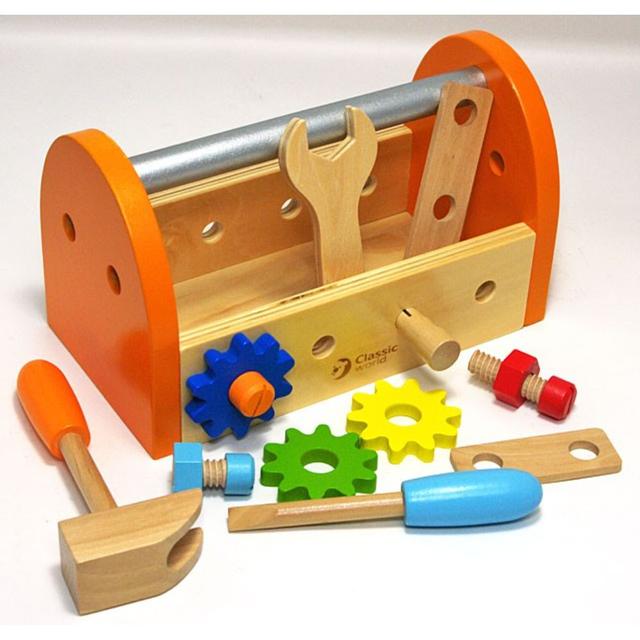 لعبة ادوات النجار للاطفال كلاسيك وورلد خشب classic world small carpenter set - SW1hZ2U6NjU0NzMy