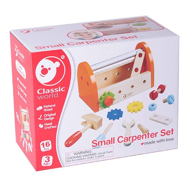 لعبة ادوات النجار للاطفال كلاسيك وورلد خشب classic world small carpenter set - SW1hZ2U6NjU0NzM4