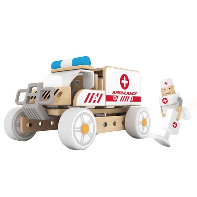 لعبة سيارة الاسعاف للاطفال كلاسيك وورلد خشب classic world ambulance