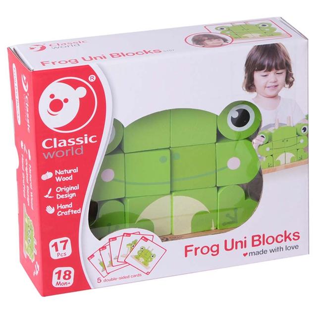 لعبة مكعبات الضفدع كلاسيك وورلد 12 قطعة classic world frog uni blocks - SW1hZ2U6NjU1NTAz