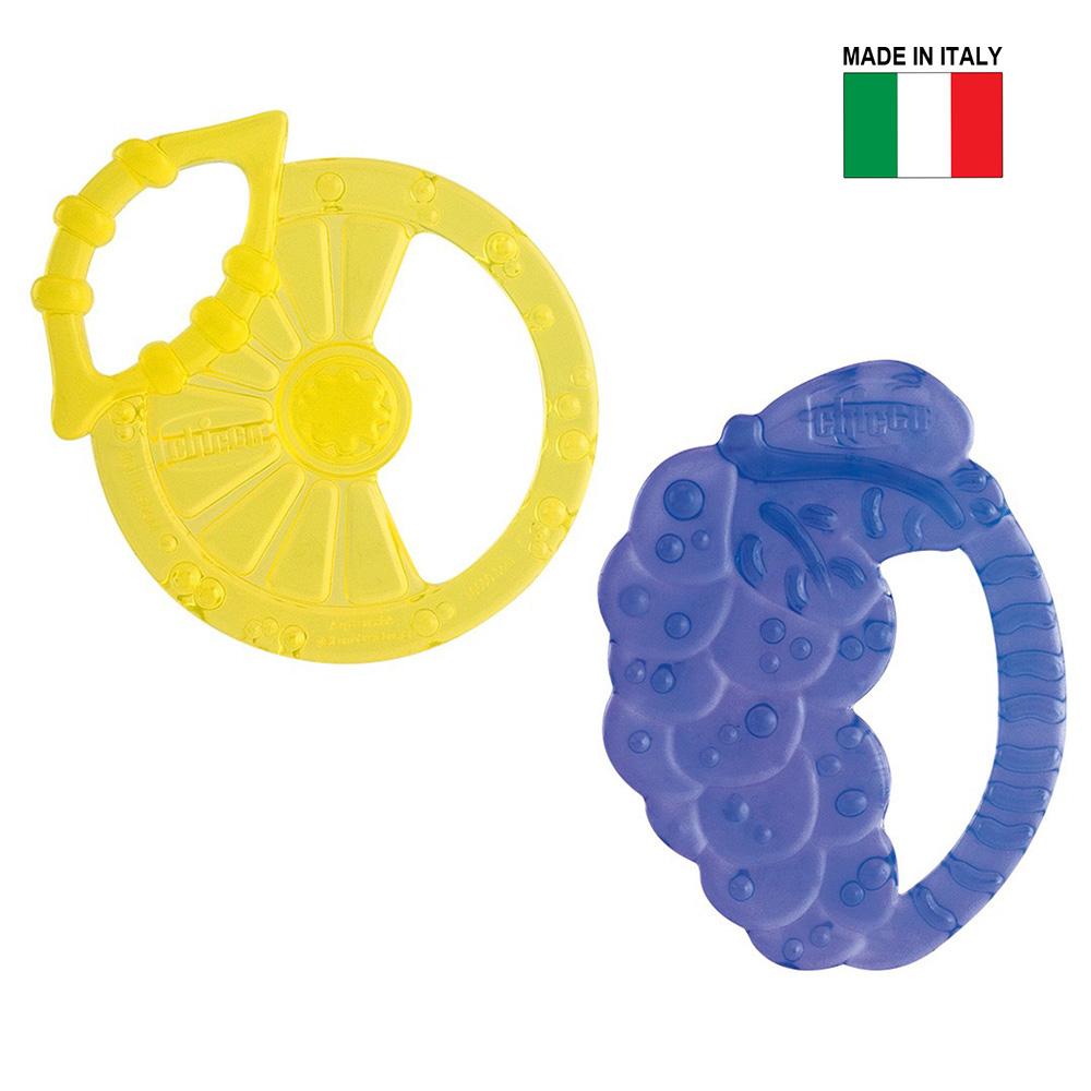 عضاضة اطفال شيكو من السيليكون الناعم قطعتين Chicco 2pc Set Soft Relax Silicone Teething Ring 2m