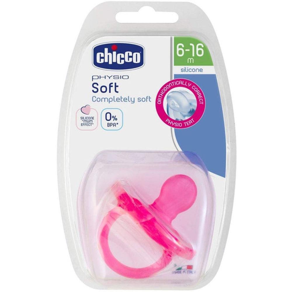 Chicco - Silicone Physio Soft Soother 6-16m - Pink