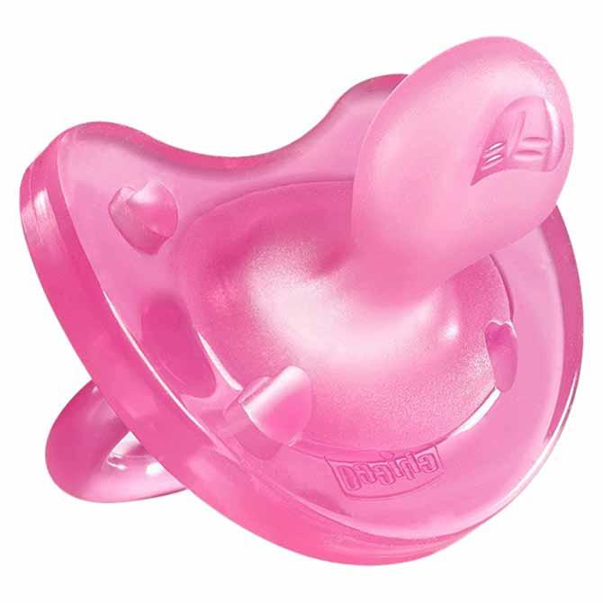 Chicco Physio Soft Soother Pink 16-36m Silicone - 1pc