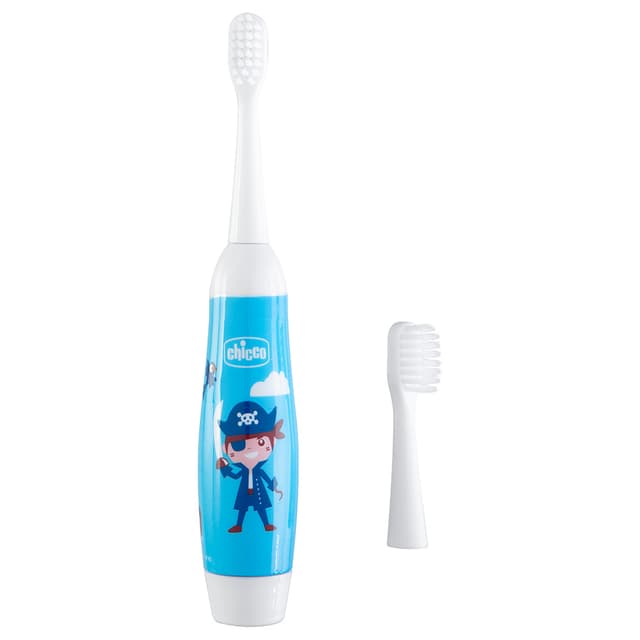 فرشاة اسنان كهربائية للاطفال شيكو مع رأس اهتزاز دقيق أزرق Chicco Electric Toothbrush Blue - 638048