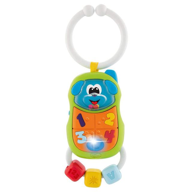 لعبة خشخيشة اطفال الكترونية شكل موبايل من شيكو Chicco Puppy Phone Plastic Rattle - SW1hZ2U6NjQ2OTI0