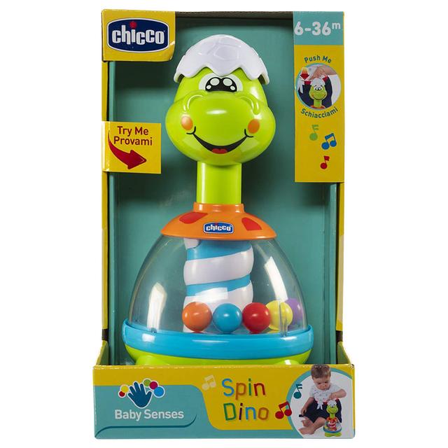 لعبة سبينر الكتروني للاطفال شيكو ديناصور أخضر Chicco Spin Dino Toy - SW1hZ2U6NjQ2OTM3