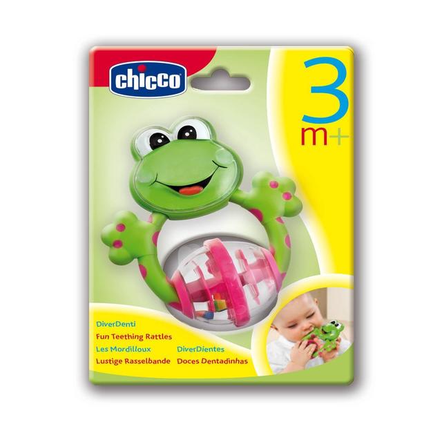 Order Chicco - Fun Teething Rattle Frog - Green Now! | Jomla.ae