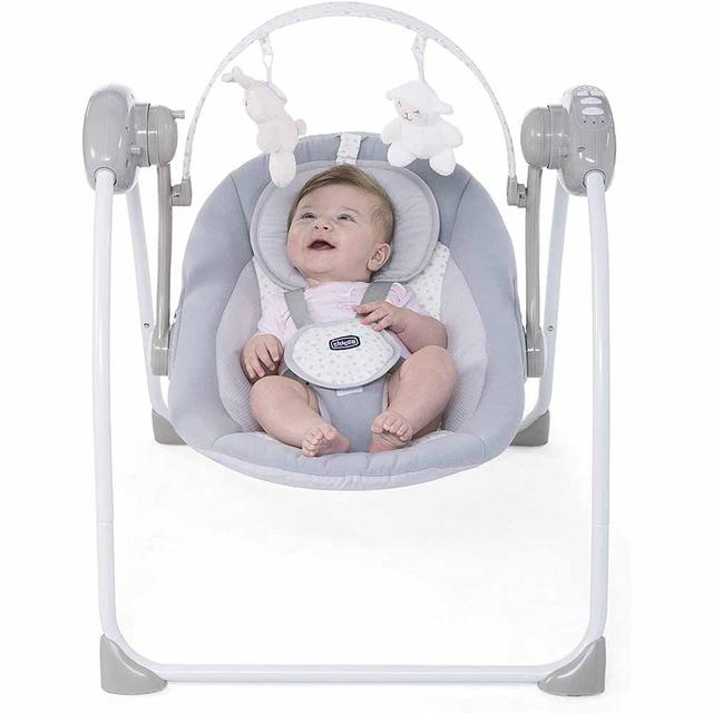 كرسي هزاز للاطفال قابل للطي لون رمادي شيكو Chicco Relax & Play Baby Swing - SW1hZ2U6NjQ5NTkz