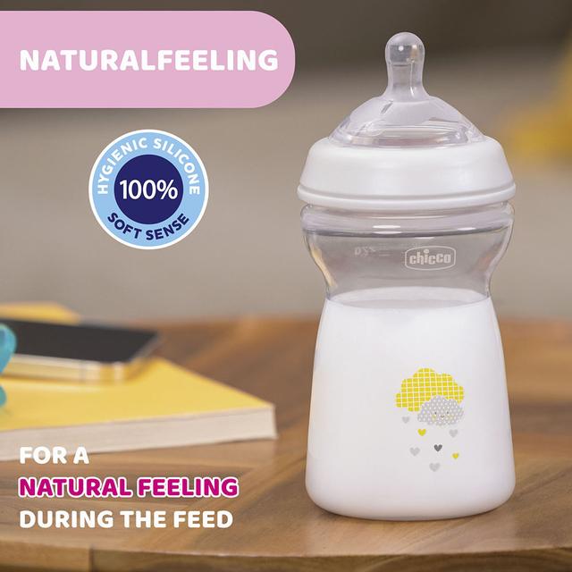 Chicco - Natural Feeling Silicone Bottle Fast Flow 330ml