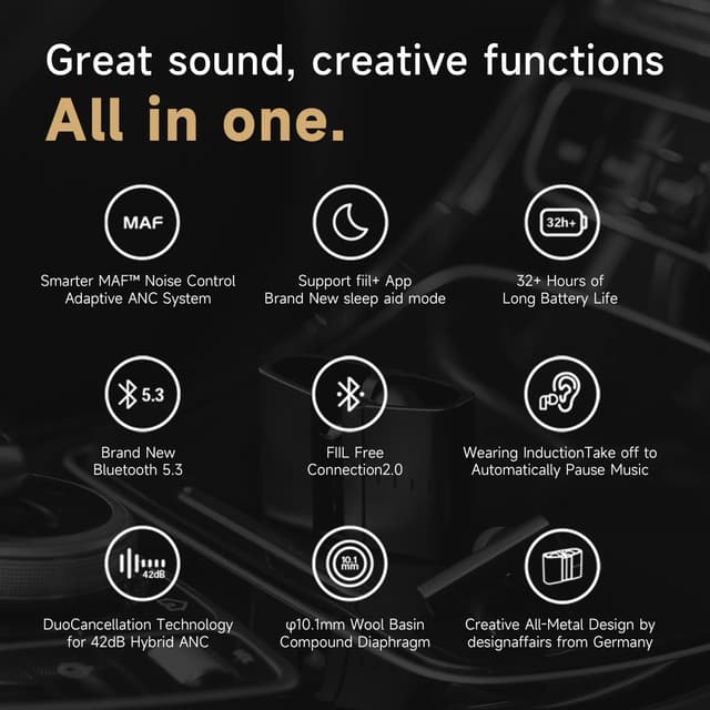 سماعة فيل سي سي برو 2 بلوتوث Fiil CC Pro2 True Wireless Earbuds