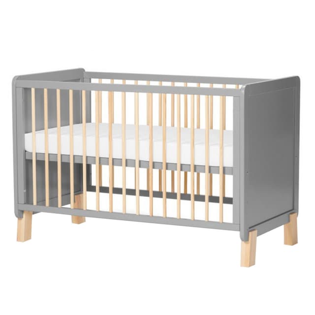 Kinderkraft - Nico Wooden Cot Grey