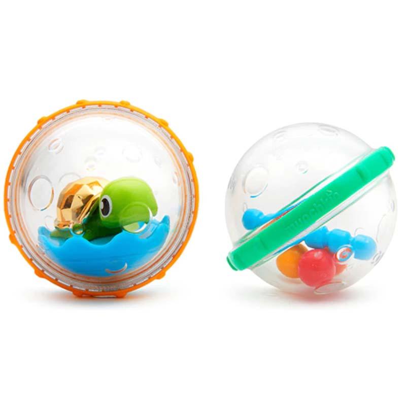 خشخيشة اطفال على شكل كرة عدد 2 منشكين Munchkin Float & Play Bubbles