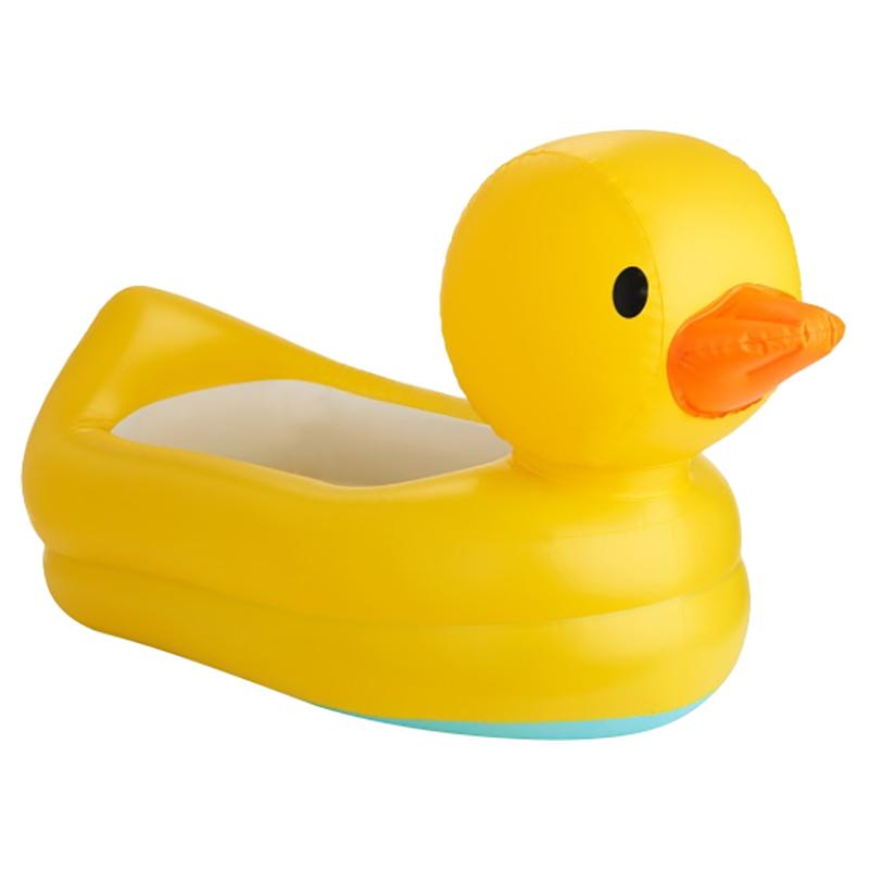 حوض استحمام قابل للنفخ بطة للاطفال مع قرص حرارة ذكي ملون مونشكين Munchkin Duck White Hot Inflatable Tub