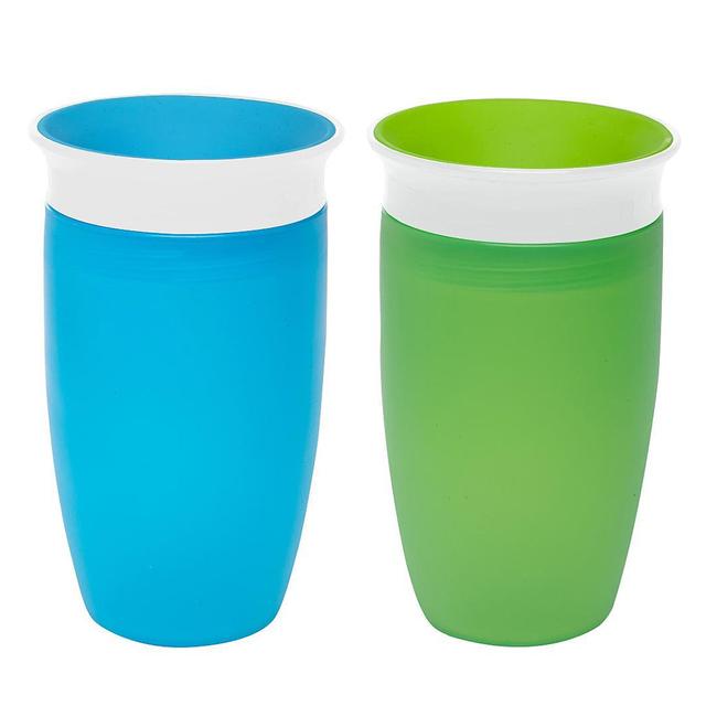 أكواب شرب للأطفال الصغار 10 أونصة 2 كوب أخضر و أزرق Miracle 360 Sippy Cup 10oz 2 Pack - Blue & Green - Munchkin - SW1hZ2U6NjU5Mjk0
