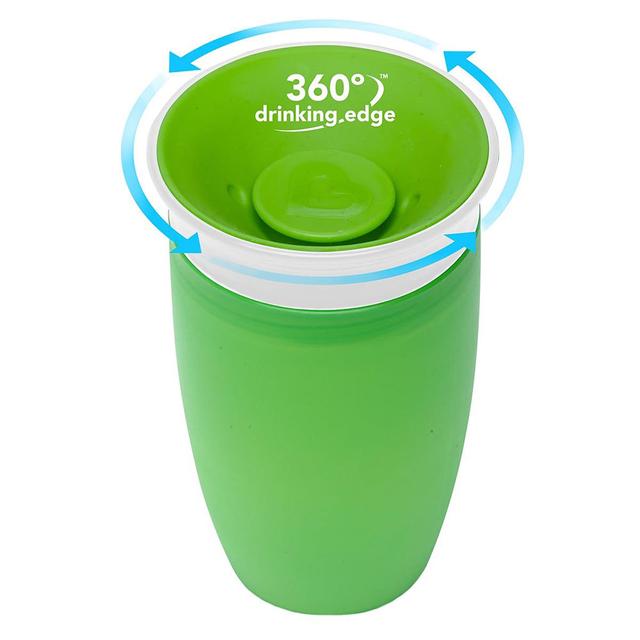 أكواب شرب للأطفال الصغار 10 أونصة 2 كوب أخضر و أزرق Miracle 360 Sippy Cup 10oz 2 Pack - Blue & Green - Munchkin - SW1hZ2U6NjU5MzA0