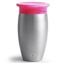 كوب ستانلس ستيل معزول للأطفال زهري مونشكين Miracle 360 Stainless Sippy Cup 10oz - Pink - Munchkin - SW1hZ2U6NjU5NDAz