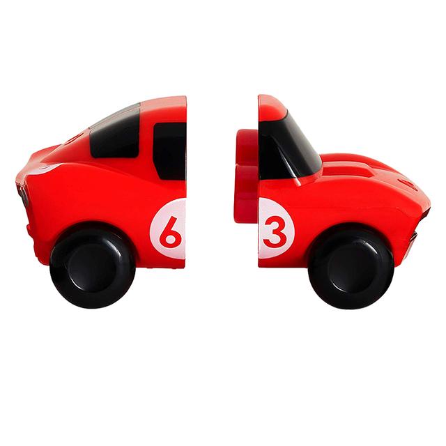 سيارات العاب اطفال مغناطيسية عدد 2 أحمر وأصفر منشكين Munchkin Magnet Motors Mix & Match Cars - SW1hZ2U6NjU5NTI1
