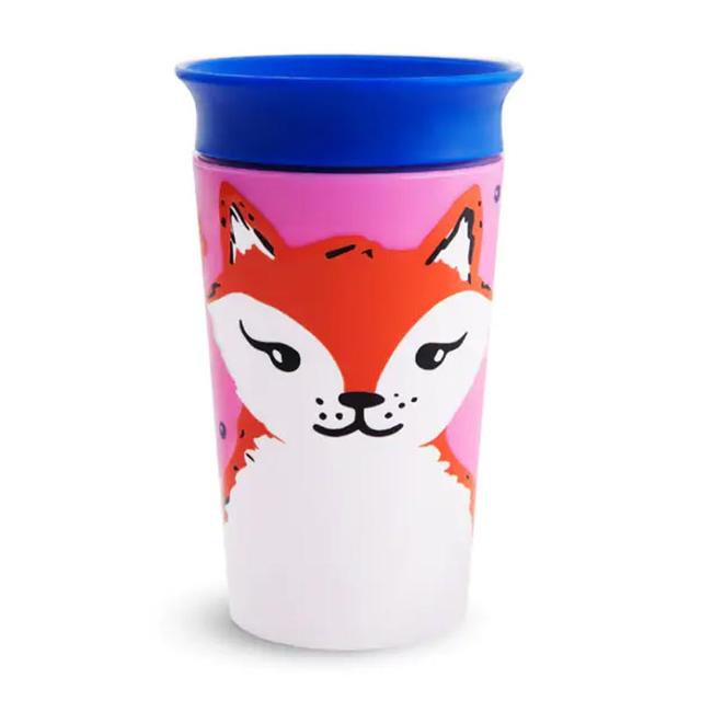 كوب شرب للأطفال الصغار شكل ثعلب 9 أونصة مونشكين Miracle 360 WildLove Sippy Cup 1pc 9oz - Fox  - Munchkin - SW1hZ2U6NjU5NTc3