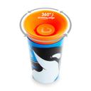 كوب شرب للأطفال الصغار شكل حوت 9 أونصة مونشكين Miracle 360 WildLove Sippy Cup 1pc 9oz - Orca - Munchkin - SW1hZ2U6NjU5NjEw