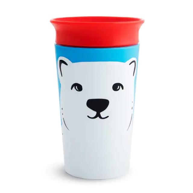 كوب شرب للأطفال الصغار شكل دب قطبي 9 أونصة مونشكين Miracle 360 WildLove Sippy Cup 1pc 9oz - Bolar Bear - Munchkin - SW1hZ2U6NjU5NjE3