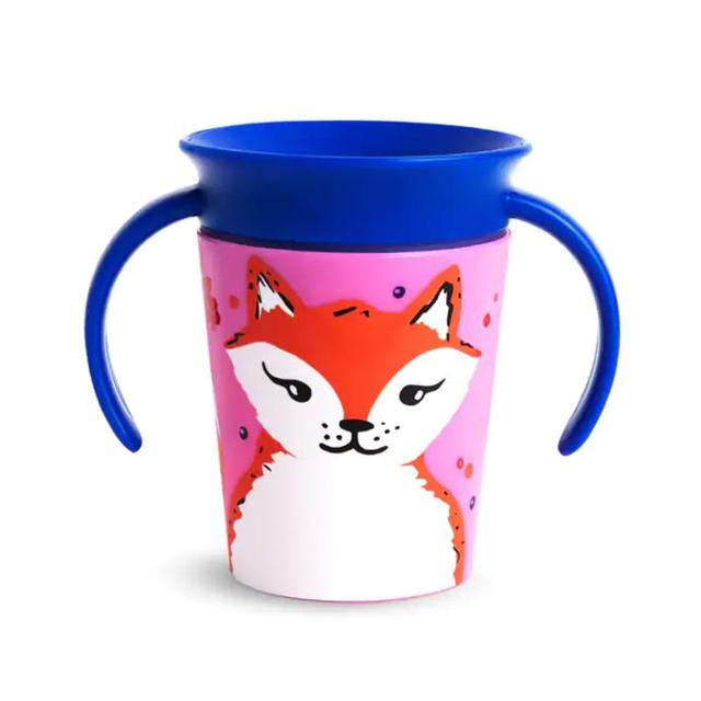 كوب شرب تدريبي للأطفال الصغار شكل ثعلب 6 أونصة مونشكين Miracle 360 WildLove Sippy Cup 1pc 6oz - Fox - Munchkin - SW1hZ2U6NjU5NjI5