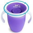 أكواب شرب للأطفال الصغار تدريبية 7 أونصة 2 قطعة Miracle 360 Trainer Cup - Pack of 2 - 207ml - Pink/Purple - Munchkin - SW1hZ2U6NjU5ODUx