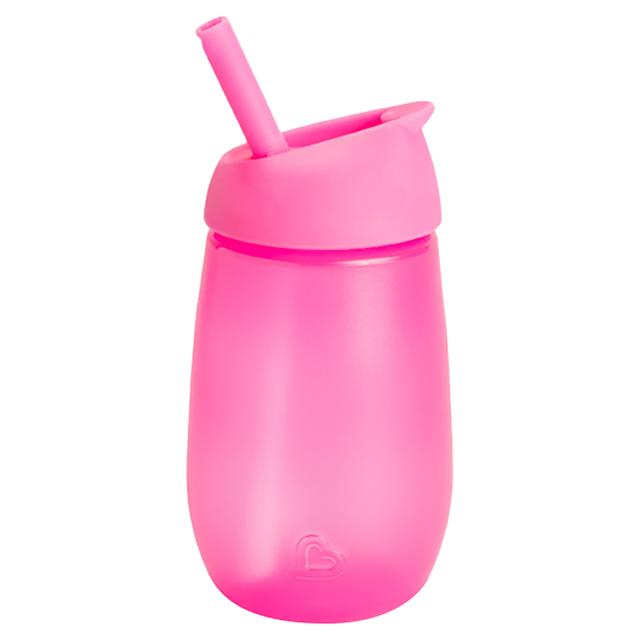 كوب شرب للأطفال الصغار مع ماصة 10 أونصة زهري Simple Clean Straw Cup 10oz - Pink - Munchkin - SW1hZ2U6NjYwMTE5