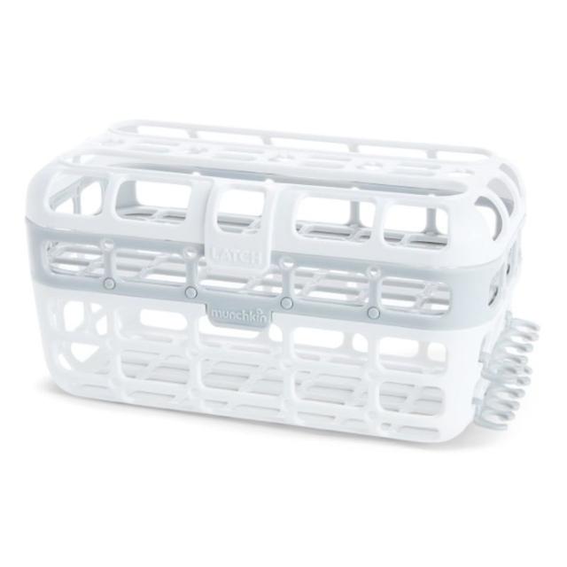 سلة غسالة مواعين لرضاعات الأطفال مونشكين Munchkin - High Capacity Dishwasher Basket Grey White - SW1hZ2U6NjYwMjIw