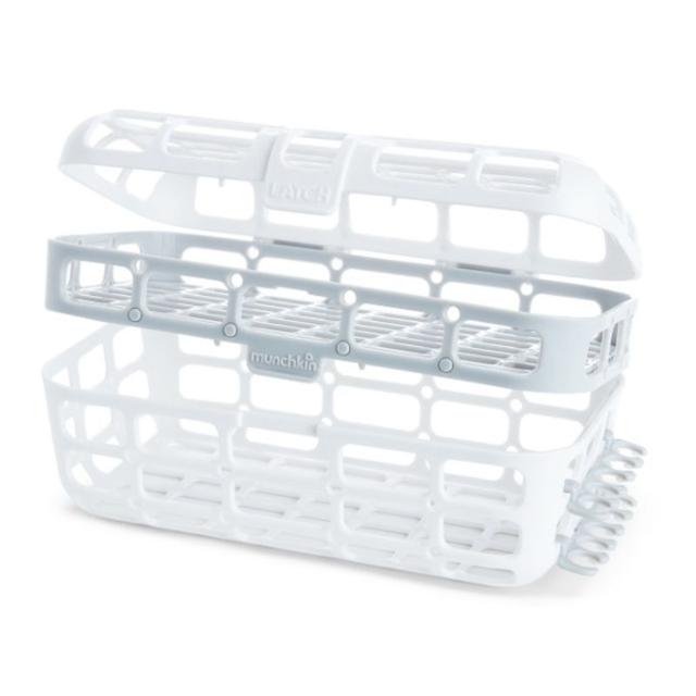 سلة غسالة مواعين لرضاعات الأطفال مونشكين Munchkin - High Capacity Dishwasher Basket Grey White - SW1hZ2U6NjYwMjIy