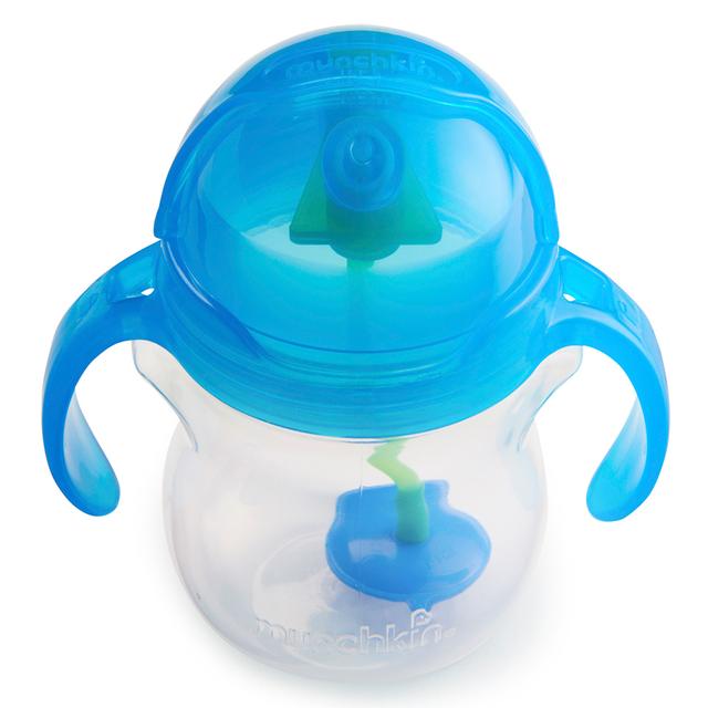 مطارة للاطفال بمصاصة 200 مل كليك لوك منشكين أزرق Munchkin Click Lock Weighted Flexi Straw Cup - SW1hZ2U6NjYwMjMx