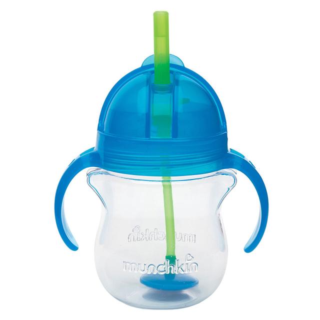 مطارة للاطفال بمصاصة 200 مل كليك لوك منشكين أزرق Munchkin Click Lock Weighted Flexi Straw Cup - SW1hZ2U6NjYwMjI5